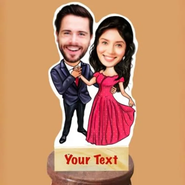 Multicolor_Premium_Personalized_Caricature_Wooden_Cutout_With_Base