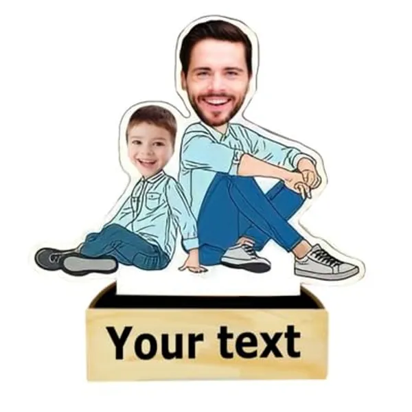 Multicolor_Premium_Personalized_Caricature_With_Wooden_Base