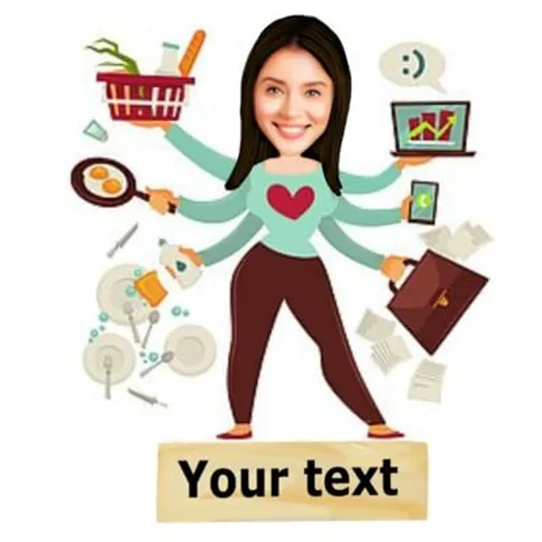 Multicolor_Premium_Personalized_Caricature_With_Wooden_Base