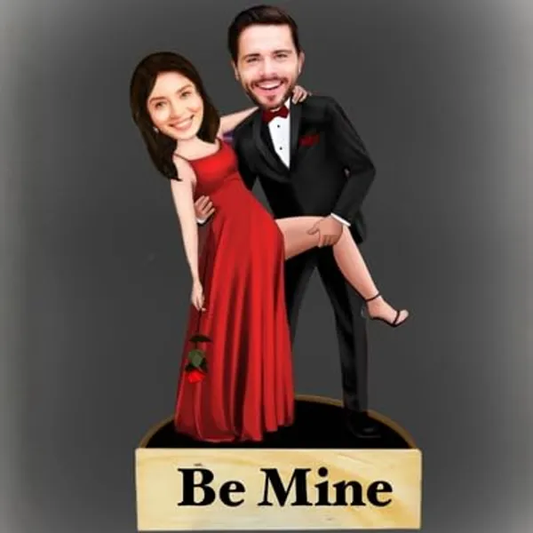 Multicolor_Premium_Personalized_Caricature_With_Wooden_Base