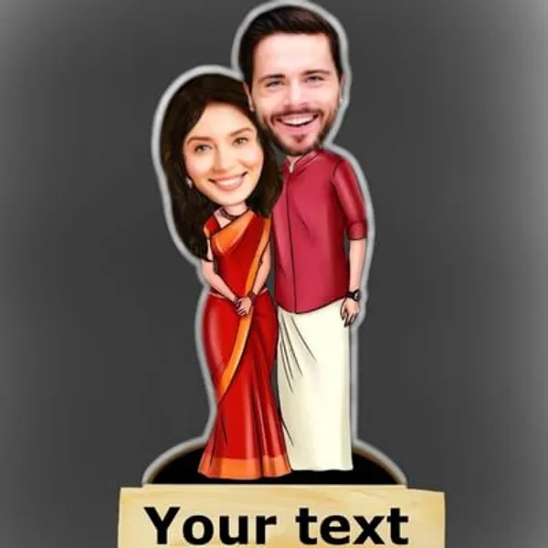 Multicolor_Premium_Personalized_Caricature_With_Wooden_Base