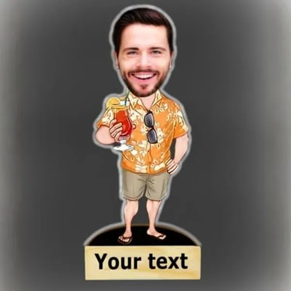 Multicolor_Premium_Personalized_Caricature_With_Wooden_Base