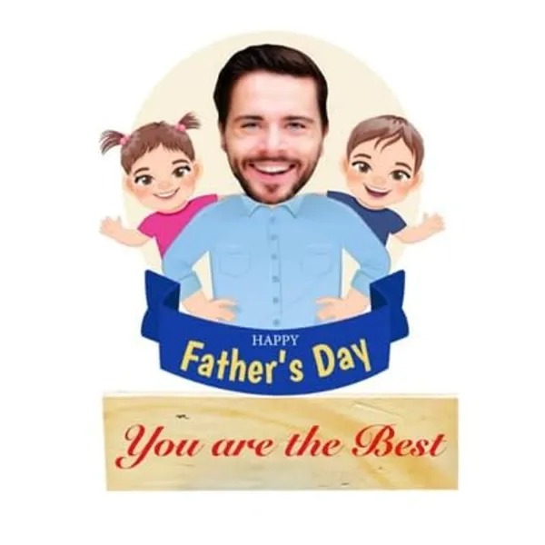 Multicolor_Premium_Personalized_Caricature_With_Wooden_Base