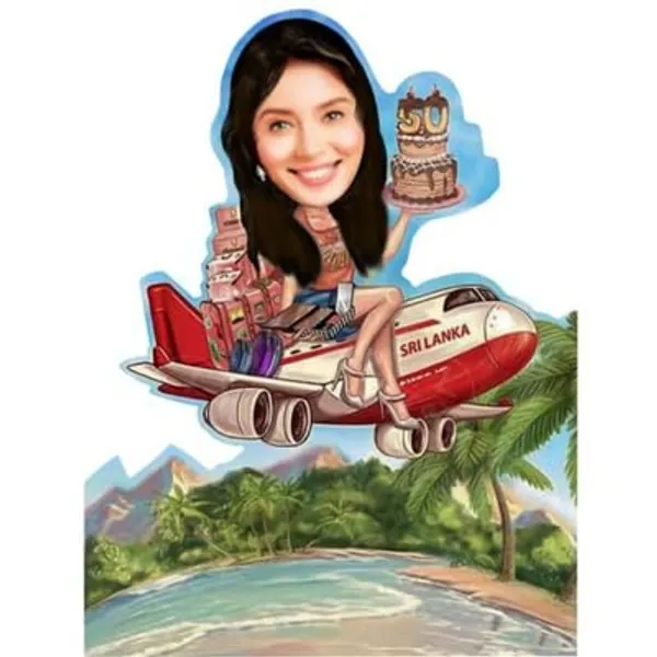Multicolor_Premium_Personalized_Caricature_With_Wooden_Base