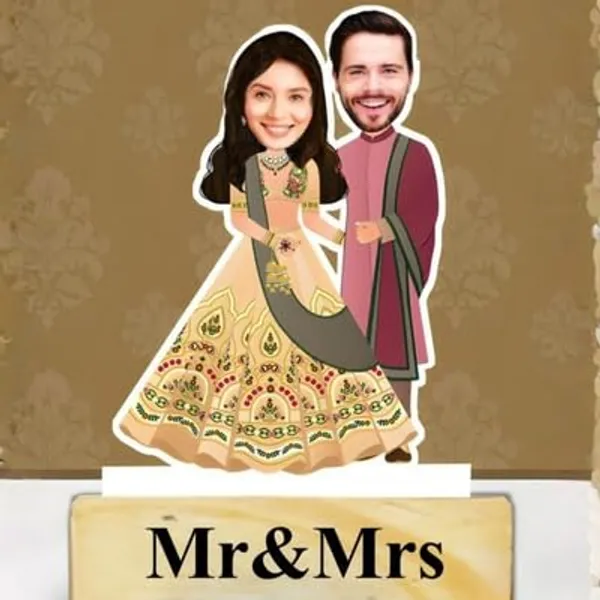 Multicolor_Premium_Personalized_Caricature_With_Wooden_Base
