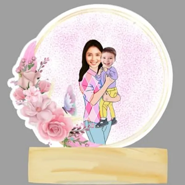 Multicolor_Premium_Personalized_Caricature_With_Wooden_Base