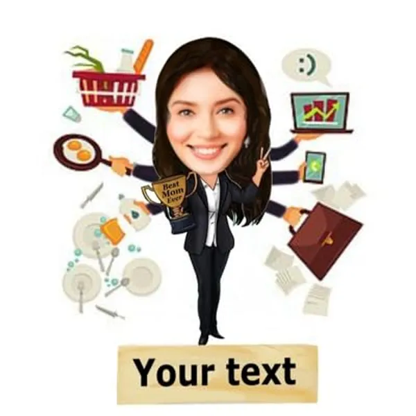 Multicolor_Premium_Personalized_Caricature_With_Wooden_Base