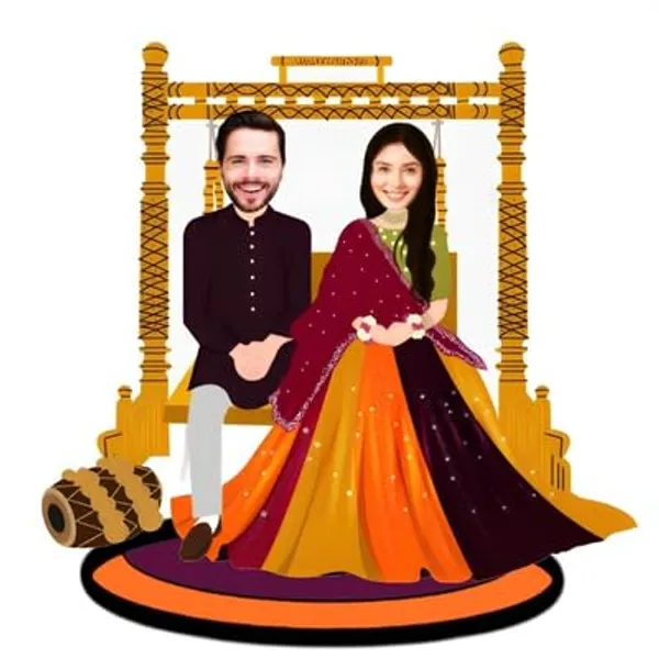 Multicolor_Premium_Personalized_Caricature_Photo_Frame_With_Stand