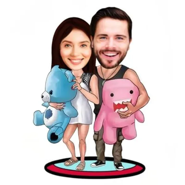Multicolor_Premium_Personalized_Caricature_With_Stand