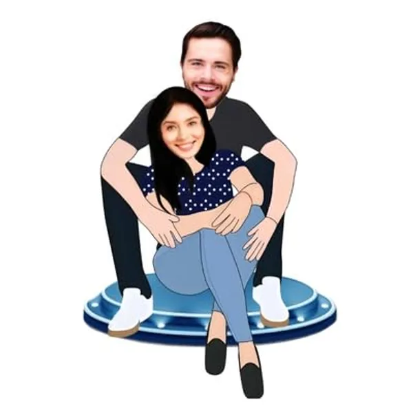 Multicolor_Premium_Personalized_Caricature_With_Stand