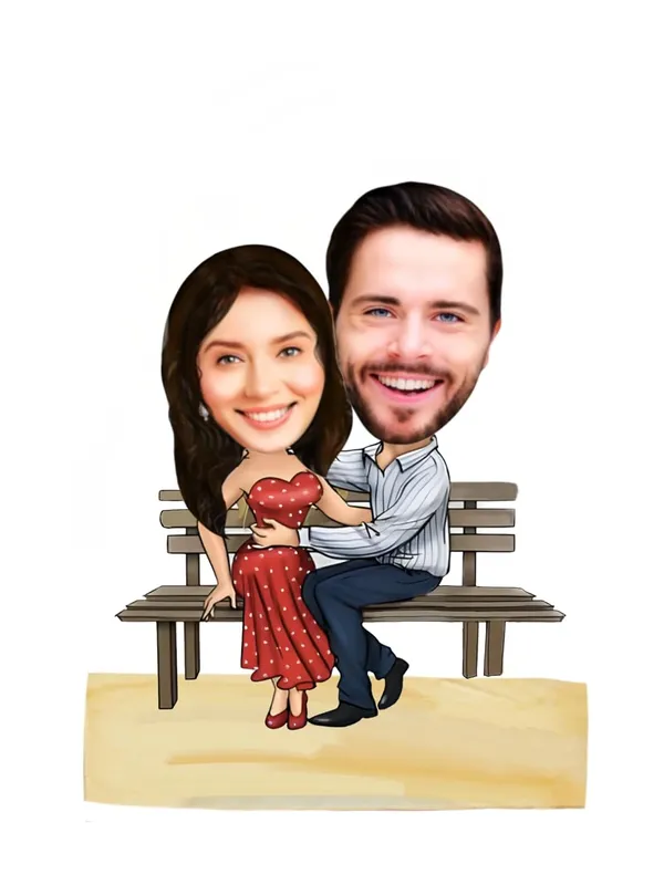 Multicolor_Premium_Couple_Caricature_Print