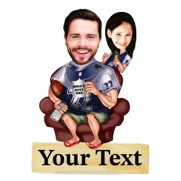 Multicolor_Premium_Customized_Caricature_With_Wooden_Base