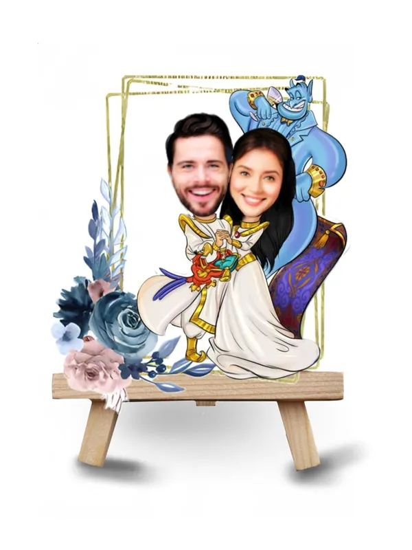 Multicolor_Premium_Couple_Caricature_Print