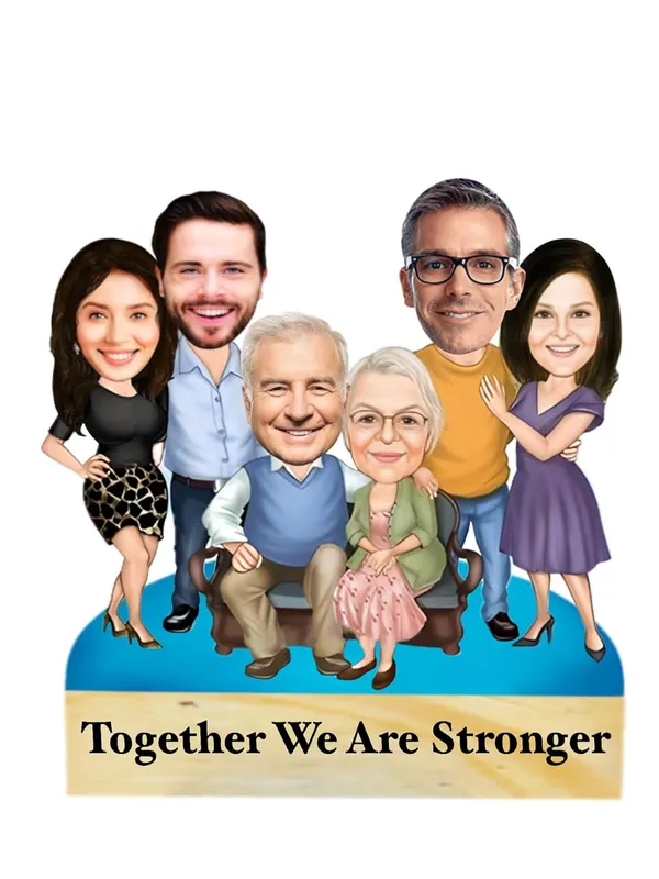 Multicolor_Premium_Family_Personalized_Caricature