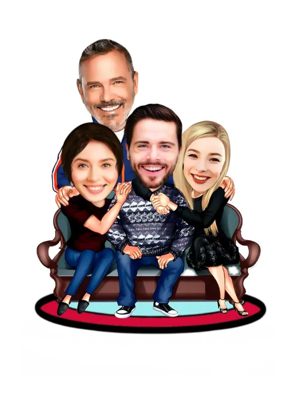 Multicolor_Premium_Family_Personalized_Caricature