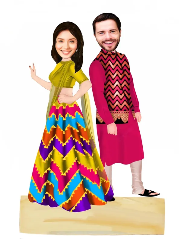 Multicolor_Premium_Couple_Caricature_Photo_Frame