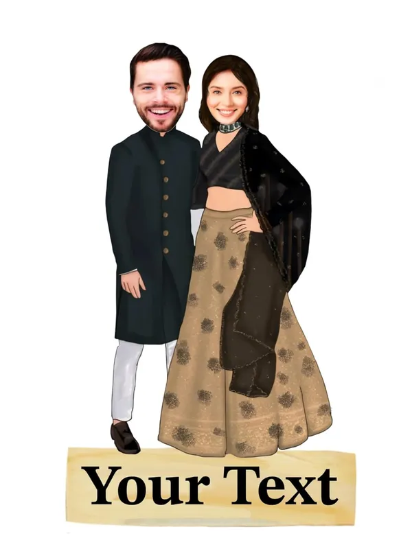 Multicolor_Premium_Couple_Caricature_Print