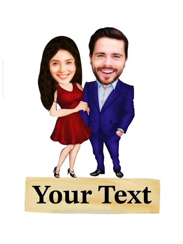 Multicolor_Premium_Couple_Caricature_Print