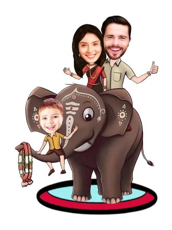 Multicolor_Premium_Family_Personalized_Caricature