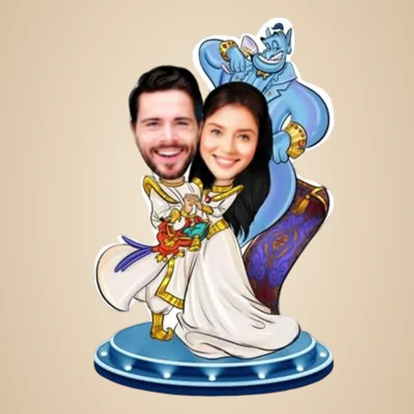 Multicolor_Premium_Personalized_Caricature_Wooden_Cutout