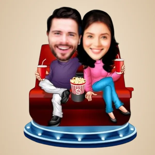Multicolor_Premium_Personalized_Couple_Caricature_Wooden_Cutout