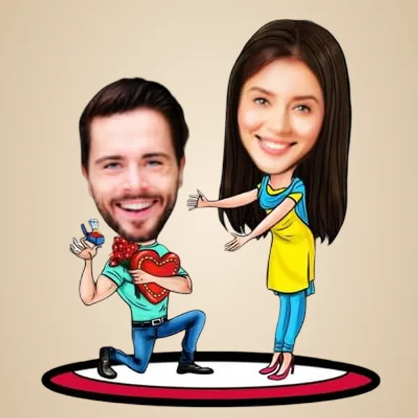 Multicolor_Premium_Personalized_Caricature_Wooden_Cutout_For_Couples
