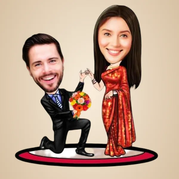 Multicolor_Premium_Personalized_Couple_Caricature_Wooden_Cutout