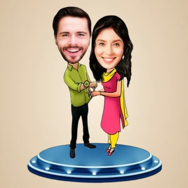 Multicolor_Premium_Personalized_Raksha_Bandhan_Caricature_Wooden_Cutout