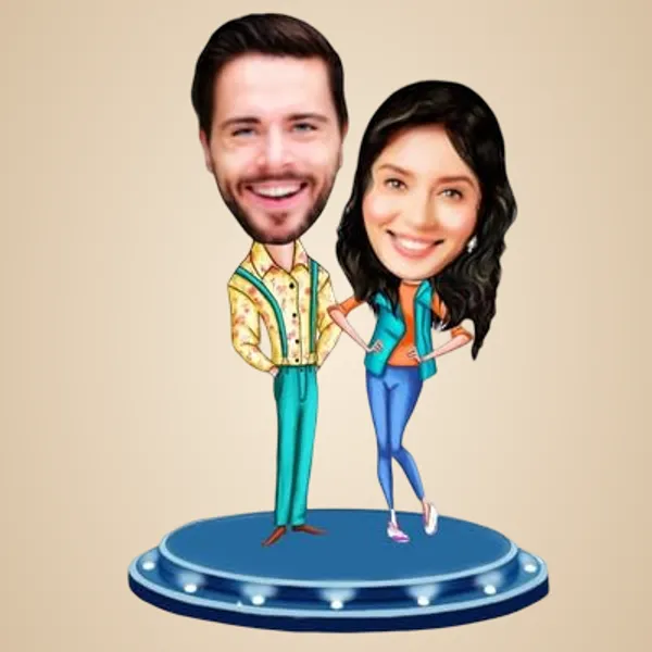 Multicolor_Premium_Personalized_Caricature_Wooden_Cutout