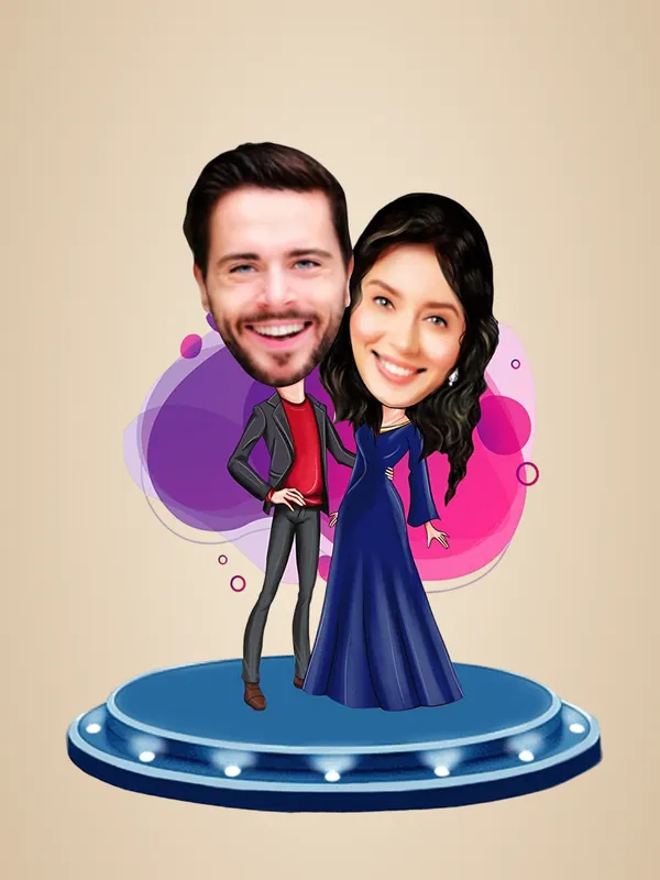 Multicolor_Premium_Couple_Caricature_Portrait