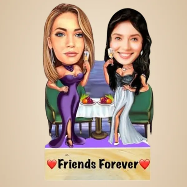 Multicolor_Premium_Personalized_Caricature_With_Wooden_Base
