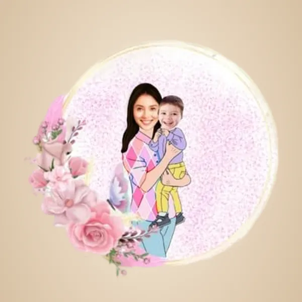 Multicolor_Premium_Personalized_Caricature_With_Wooden_Base