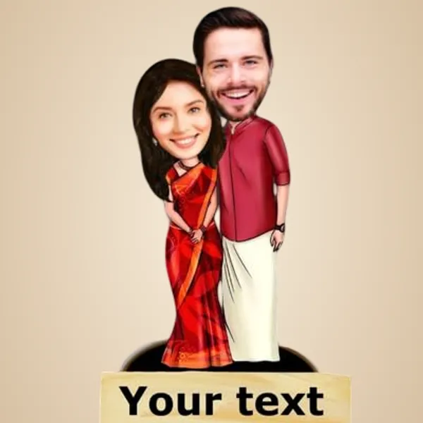 Multicolor_Premium_Personalized_Caricature_With_Wooden_Base