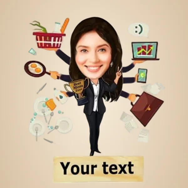 Multicolor_Premium_Personalized_Caricature_With_Wooden_Base