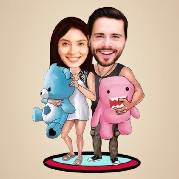 Multicolor_Premium_Personalized_Caricature_With_Stand