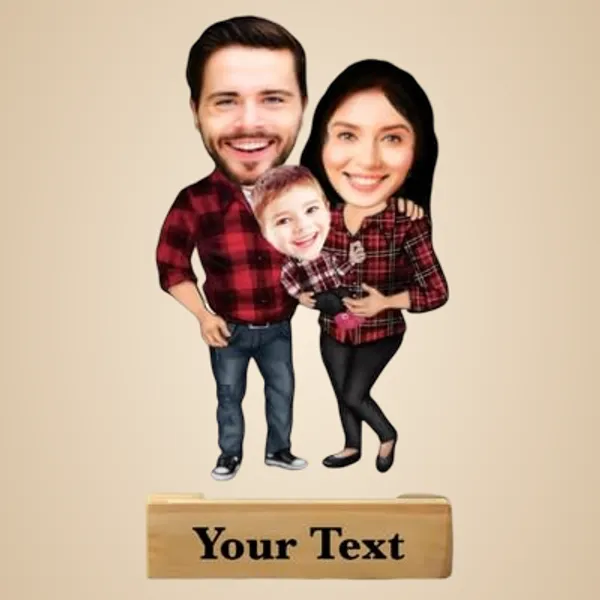 Multicolor_Premium_Caricature_With_Wooden_Base