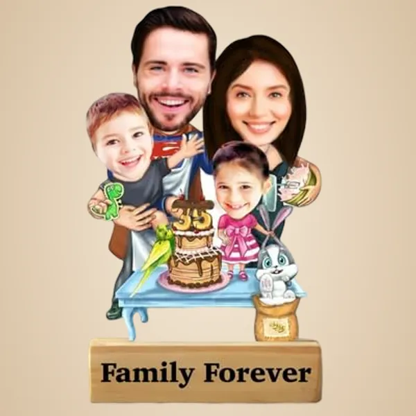 Multicolor_Premium_Personalized_Caricature_With_Wooden_Base
