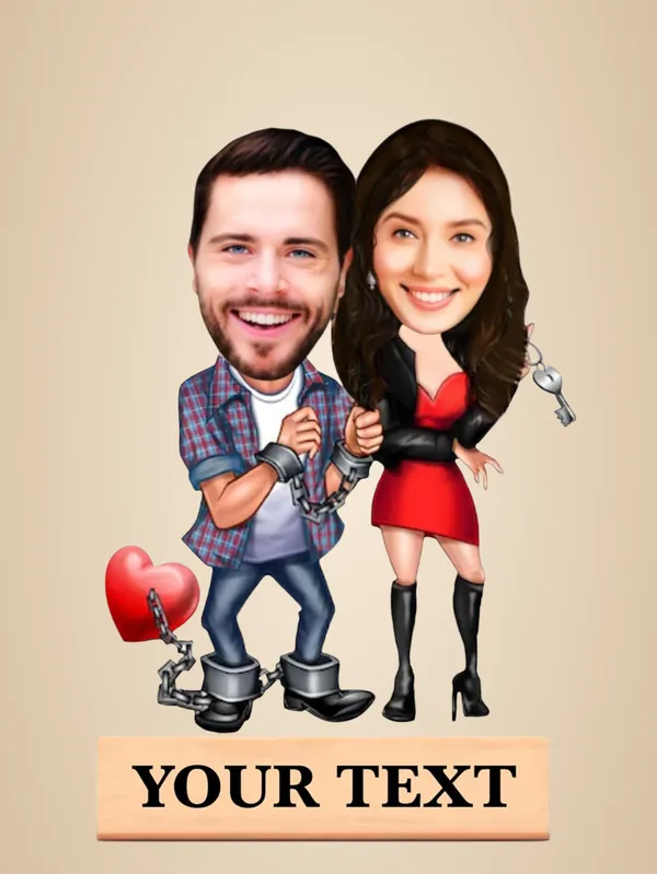 Multicolor_Premium_Couple_Caricature_Print