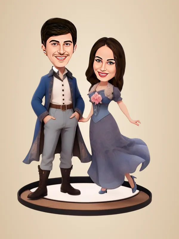 Multicolor_Premium_Custom_Couple_Caricature_Print