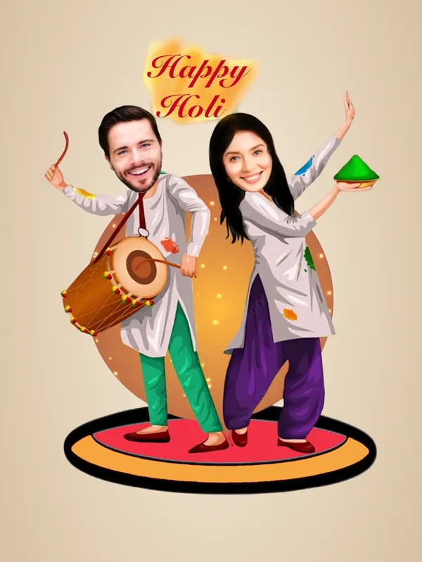 Multicolor_Premium_Couple_Caricature_Portrait
