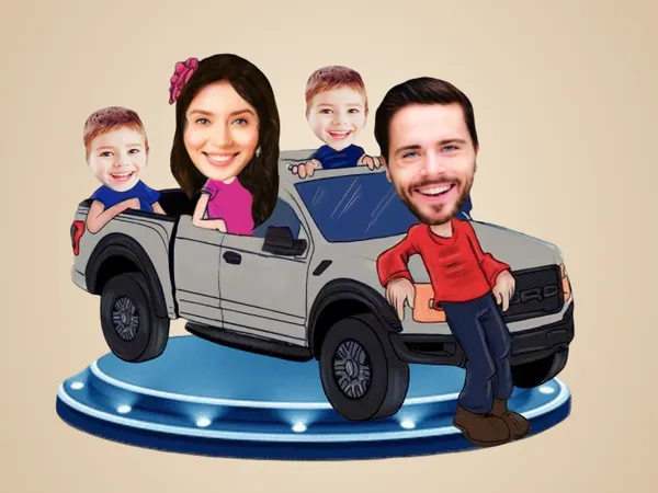 Multicolor_Premium_Family_Caricature_Portrait