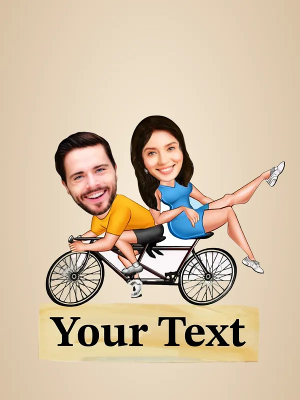 Multicolor_Premium_Couple_Caricature_Print