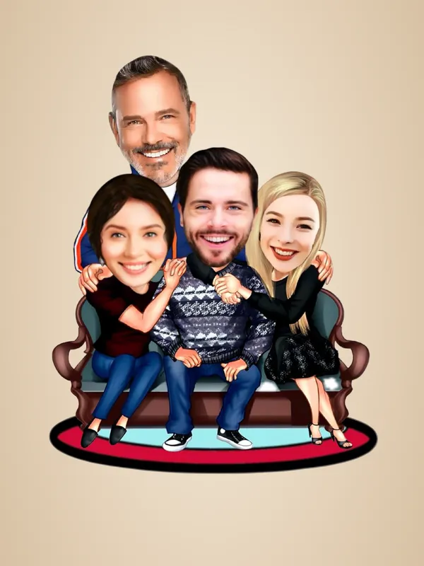 Multicolor_Premium_Family_Personalized_Caricature