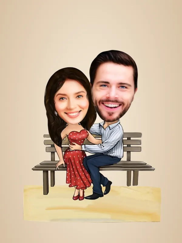 Multicolor_Premium_Couple_Caricature_Print