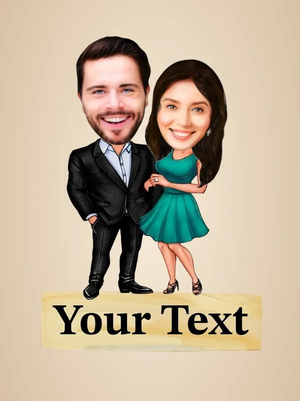 Multicolor_Premium_Couple_Caricature_Photo_Frame