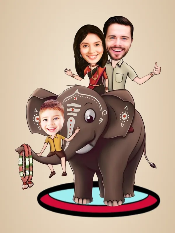 Multicolor_Premium_Family_Personalized_Caricature