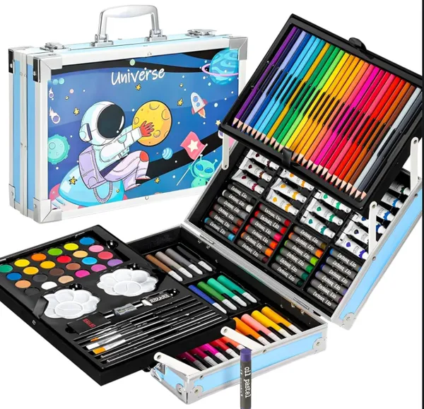 Blue_Plastic_Astronaut_Briefcase_Stationery_Set_For_Unisex