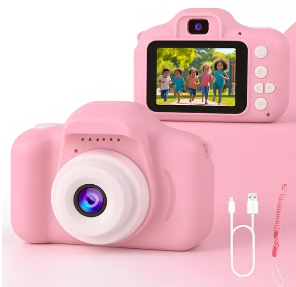 Pink_Plastic_Kids_Digital_Camera_For_Girls