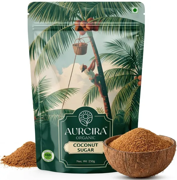 Aurcira Organic Coconut Sugar Pure & Natural Healthy Sweetener Low Glycemic  Index Vegan Price in India - Buy Aurcira Organic Coconut Sugar Pure &  Natural Healthy Sweetener Low Glycemic Index Vegan online