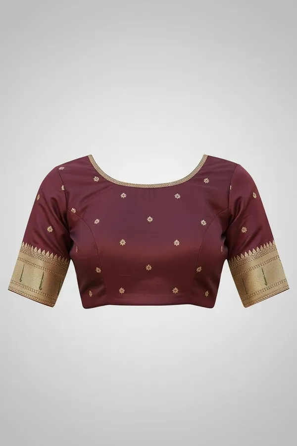 Maroon_Pure_Banarasi_Soft_Silk_Maharashtra_Special_Paithani_Saree_With_Blouse